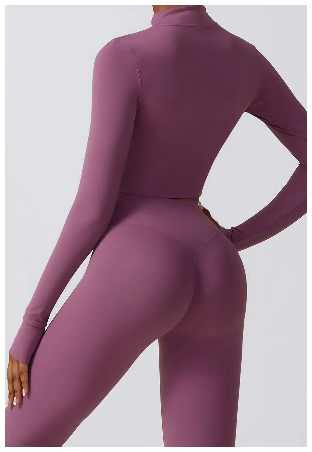 2/3-Piece Activewear Set - Leggings, Bra & Long Sleeve Top