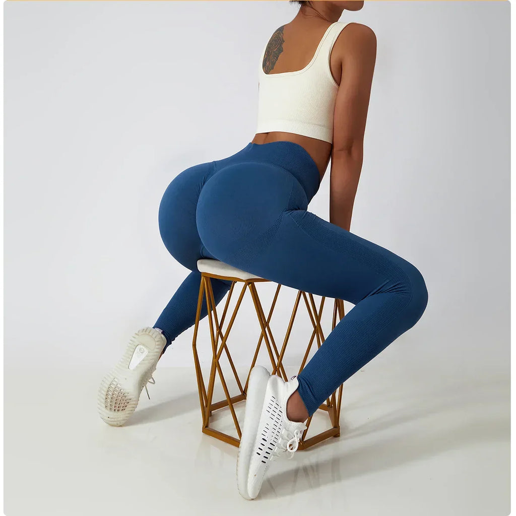 Seamless Scrunch-Butt Leggings - High-Waist Push-Up Yoga Pants