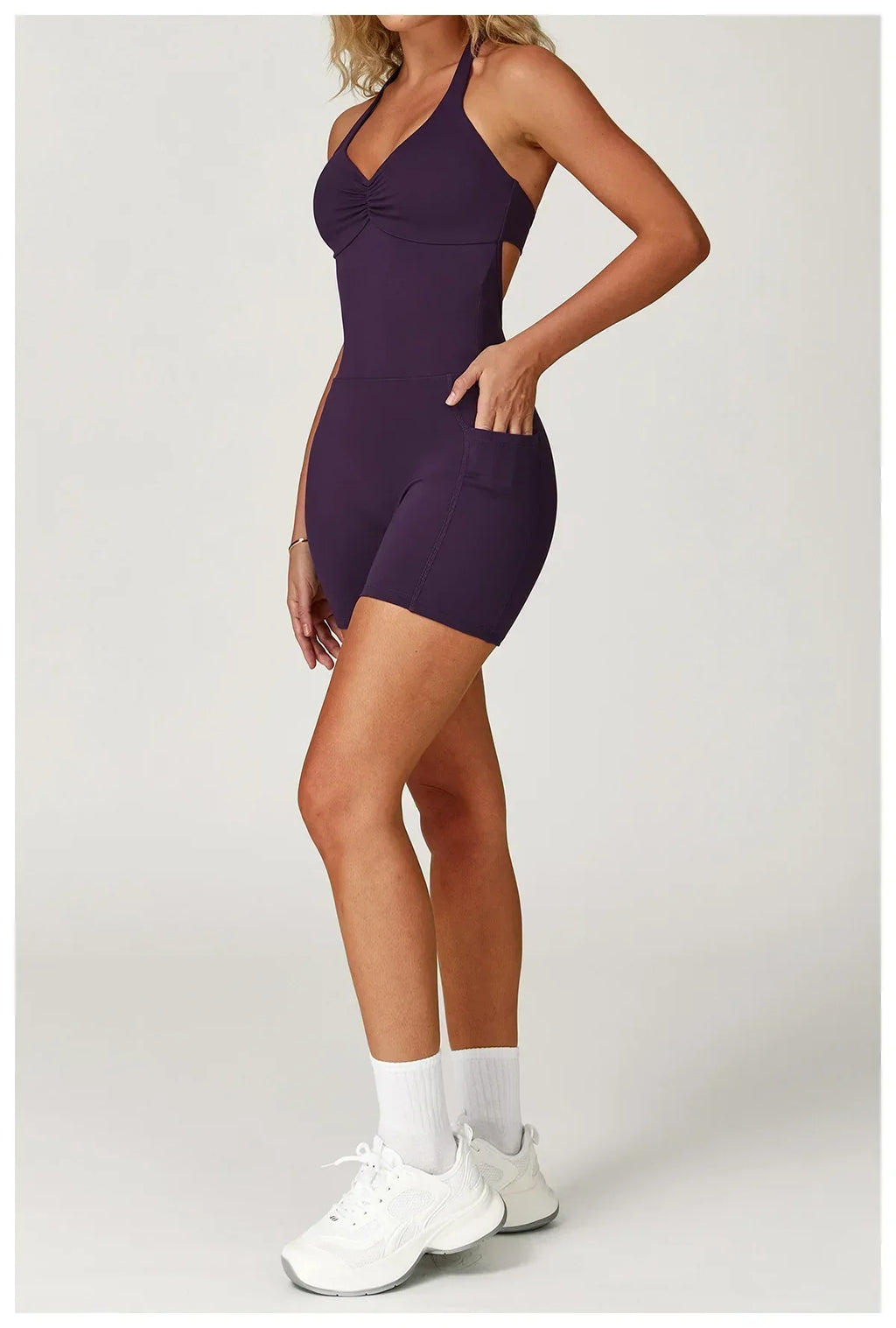 Quick-Dry Push-Up Jumpsuit - Women's Yoga & Gym Bodysuit