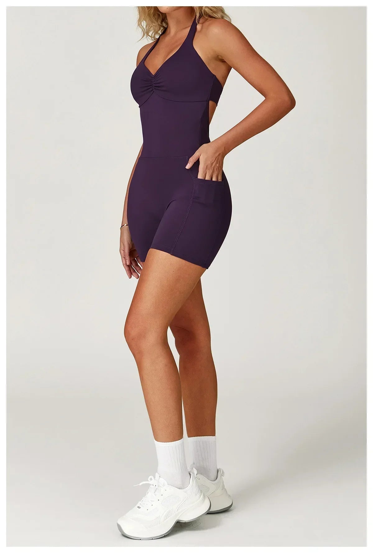 Quick-Dry Push-Up Jumpsuit - Women's Yoga & Gym Bodysuit