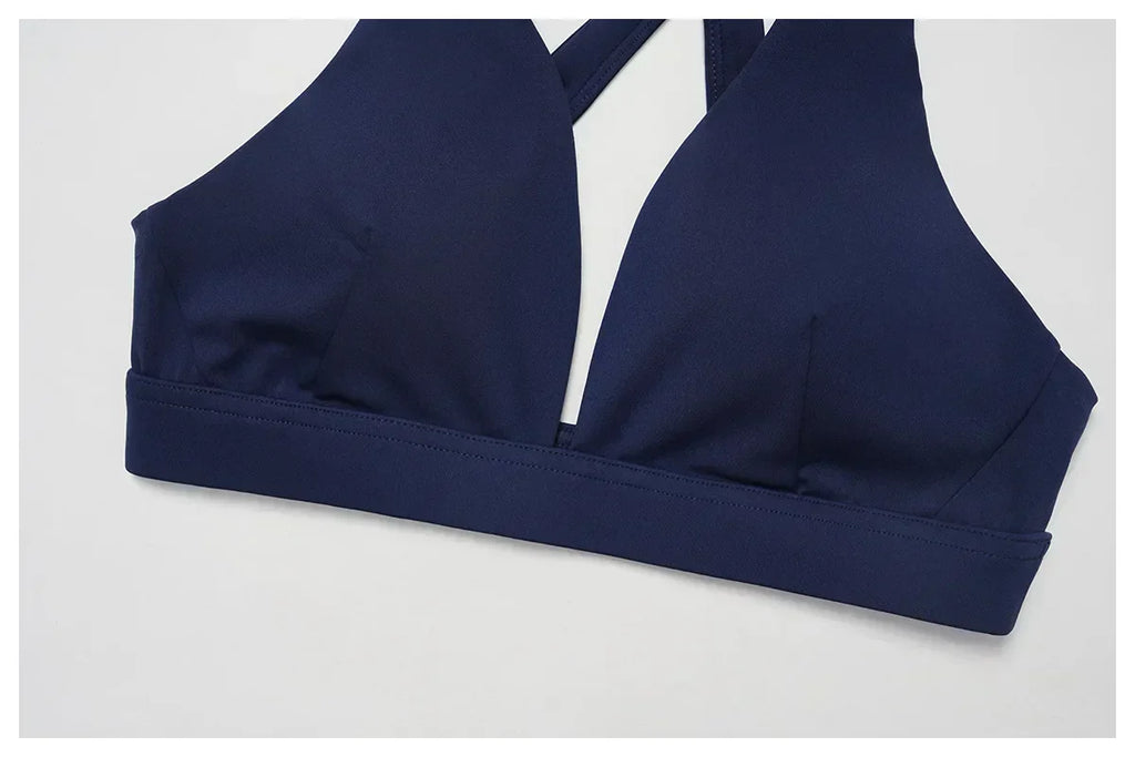 Backless Push-Up Fitness Bra - Athletic Crop Top