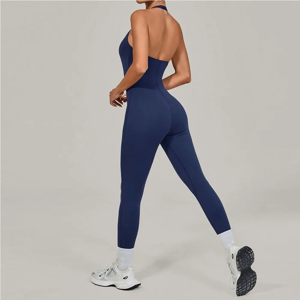 Push-Up Yoga Overalls - Women's Fitness Jumpsuit Set