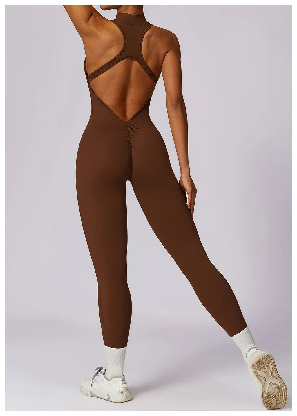 Zip-Front Yoga Jumpsuit - Women's Pilates & Gym Overalls