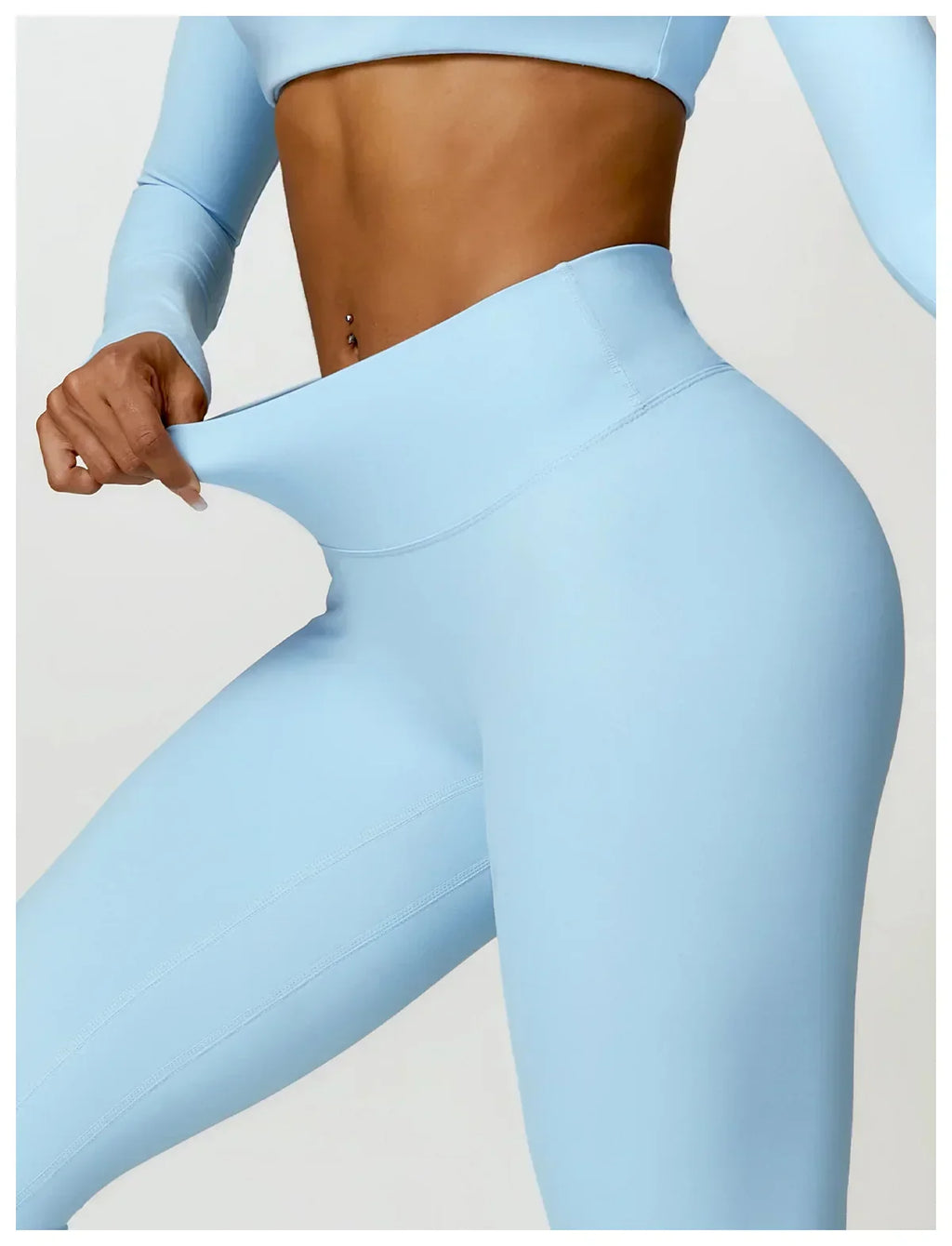 2-Piece Legging & Long Sleeve Set - Women's Yoga Tracksuit