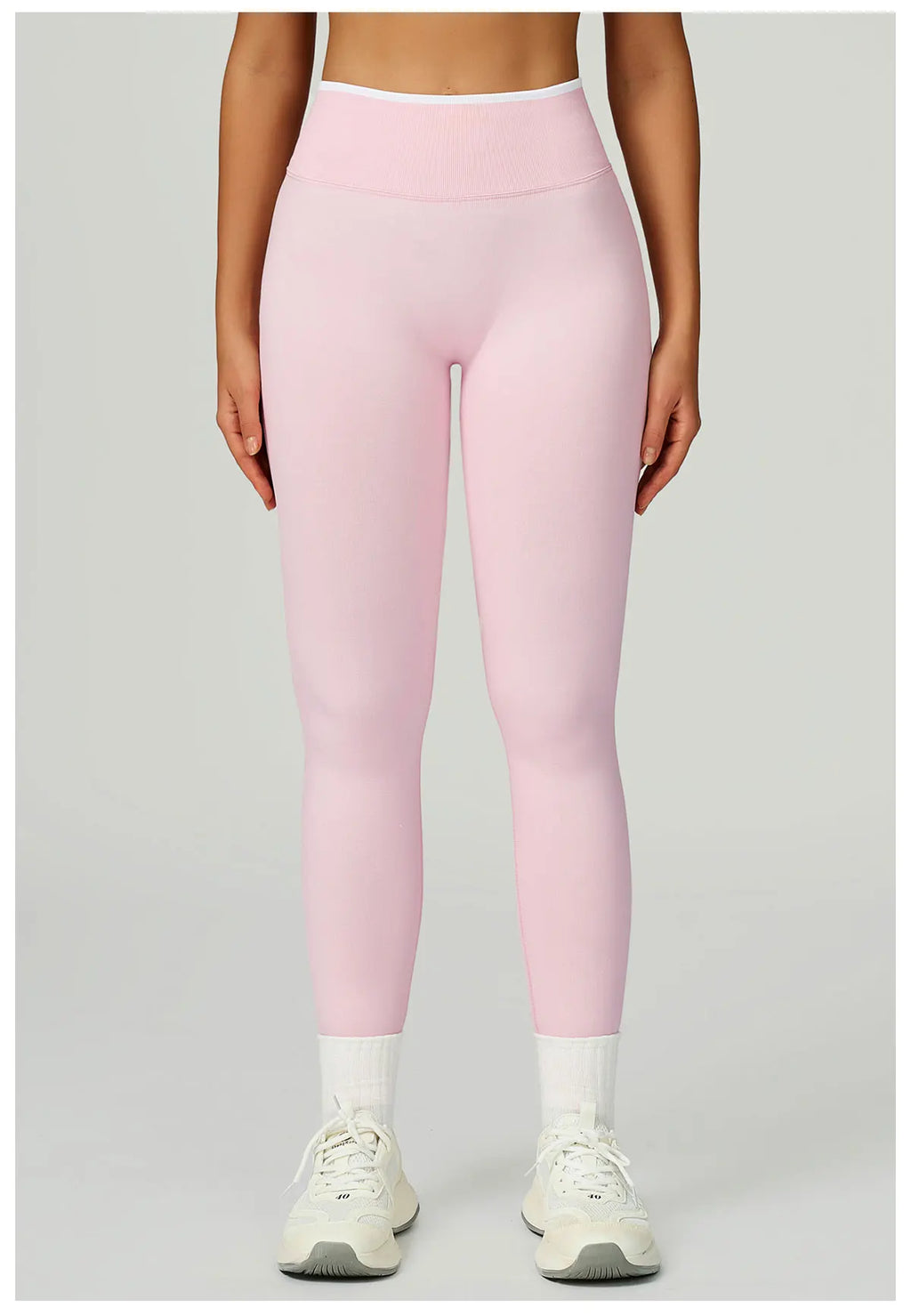 Seamless High-Waist Leggings - Breathable Yoga & Running Tights