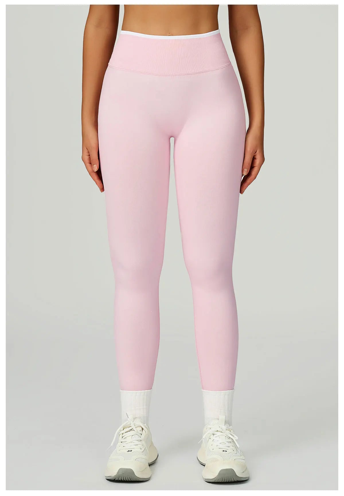 Seamless High-Waist Leggings - Breathable Yoga & Running Tights