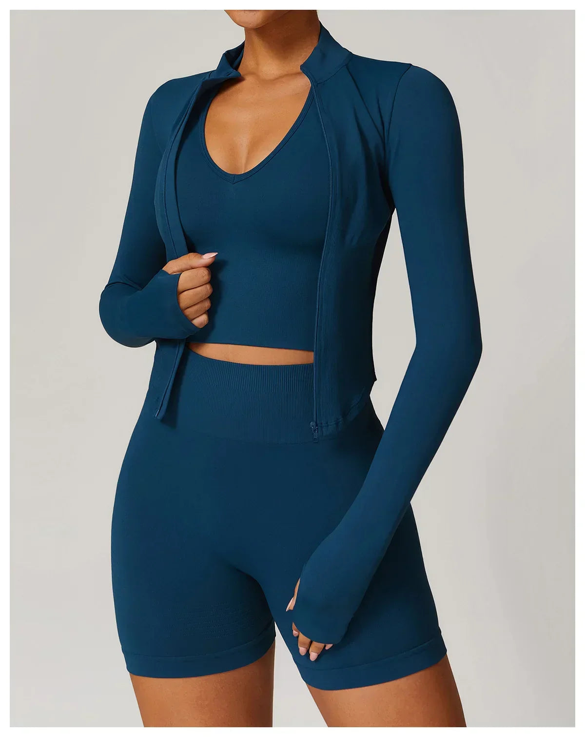 2-Piece Seamless Set - High-Waist Leggings & Top Tracksuit