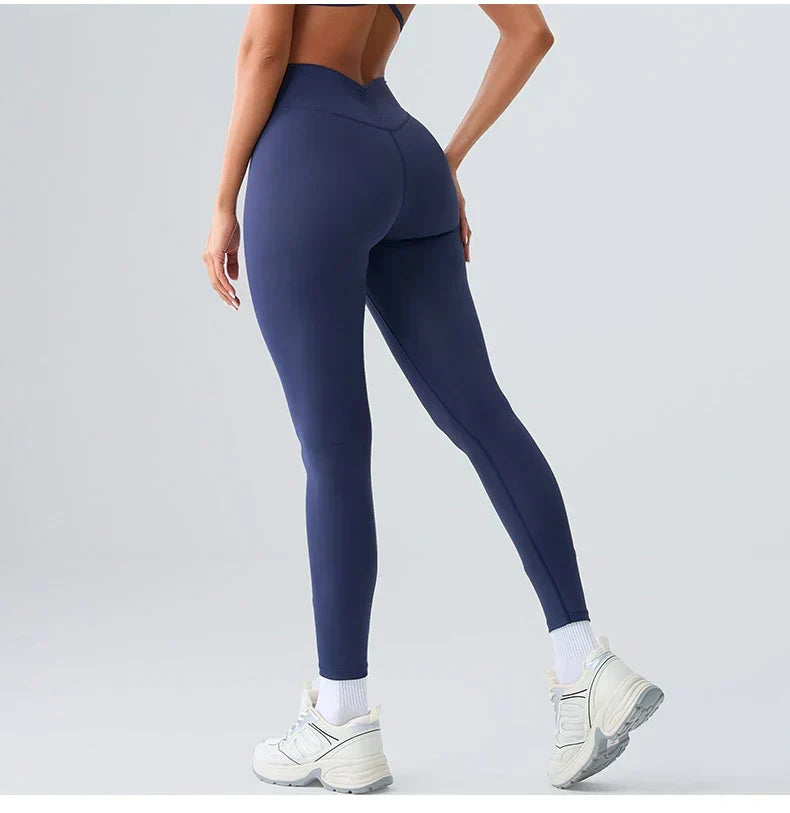 High-Waist Yoga Leggings - Breathable Running & Cycling Tights