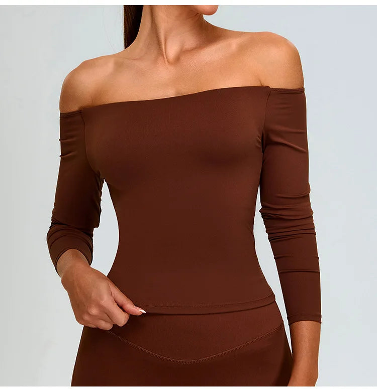 2-Piece Tracksuit Set - High-Waist Leggings & Long Sleeve Top