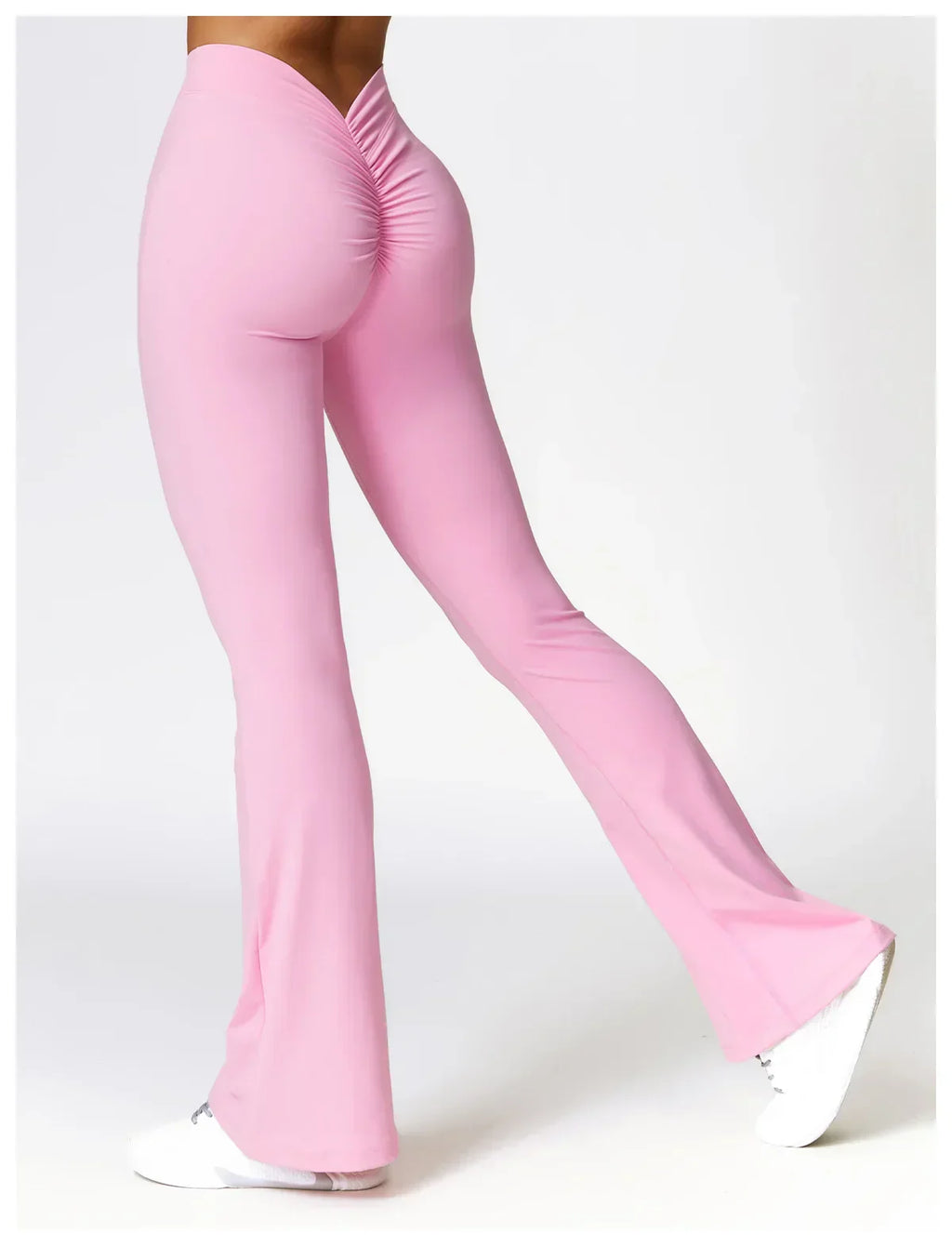 V-Hip Flare Yoga Pants - High-Waist Wide-Leg Leggings