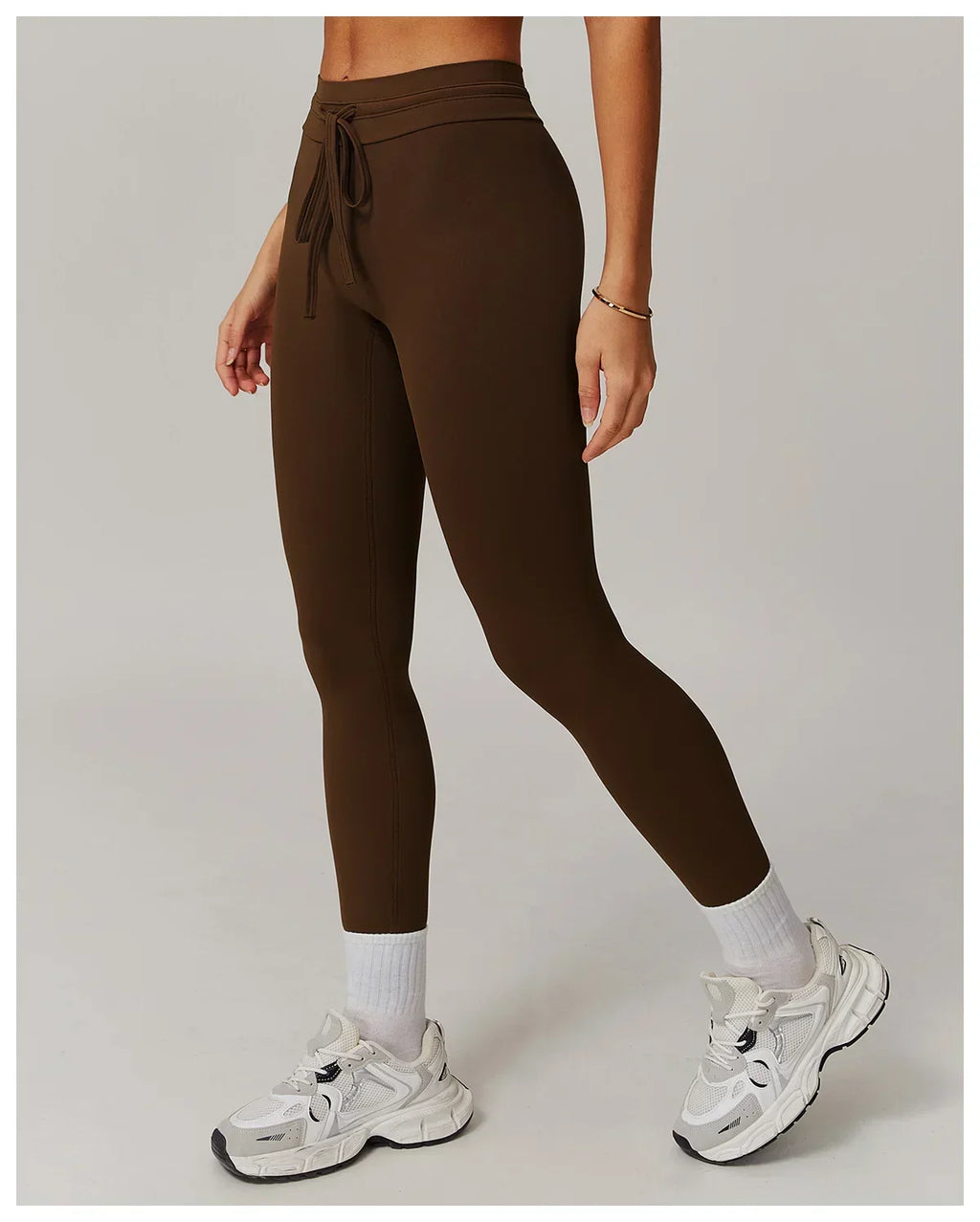 High-Waist Strap Leggings - Push-Up Stretch Gym Tights