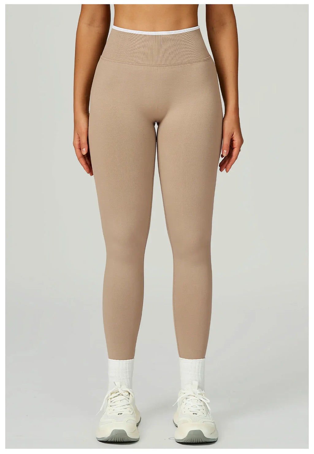 Seamless High-Waist Leggings - Breathable Yoga & Running Tights