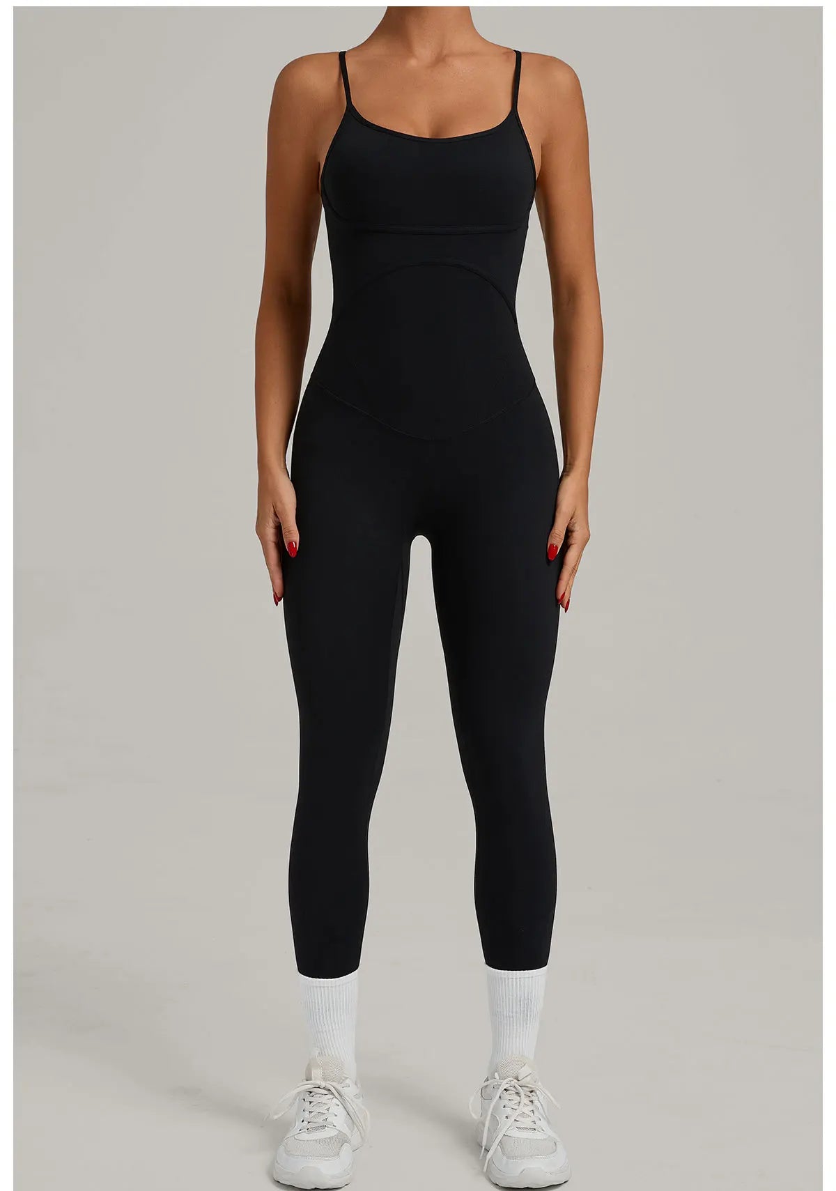 Scrunch Backless Romper - Women's One-Piece Yoga Jumpsuit