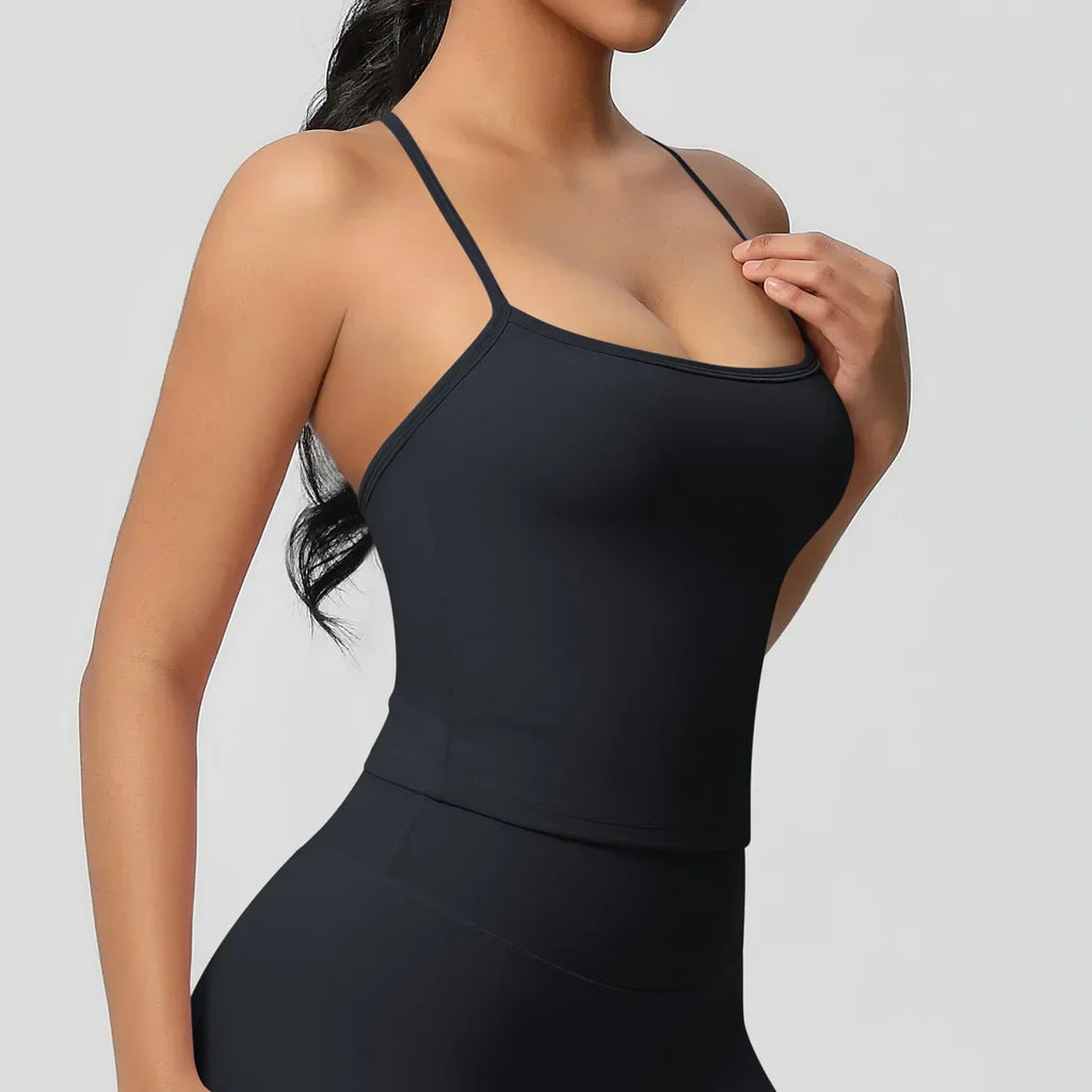 Push-Up Bralette Tank - Women's Training & Running Sports Bra
