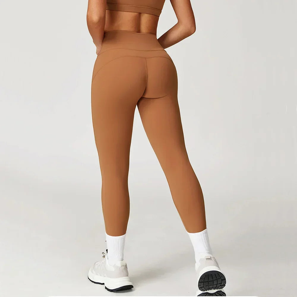 High-Waist Yoga Leggings - Breathable Running Tights