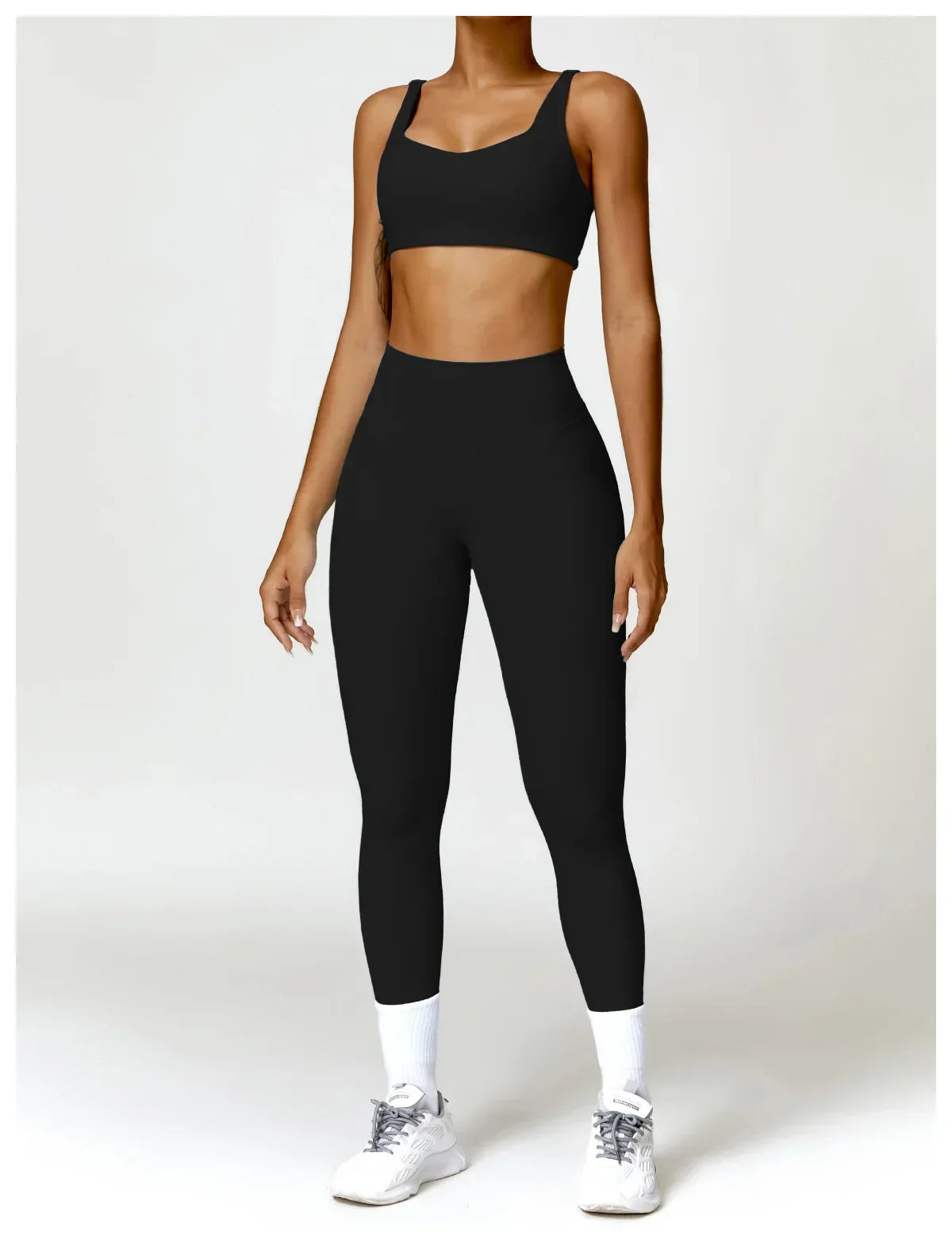 2-Piece Legging & Long Sleeve Set - Women's Yoga Tracksuit