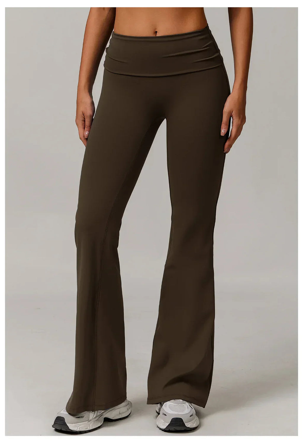 High-Waist Flare Leggings - Tummy-Control Wide-Leg Yoga Pants