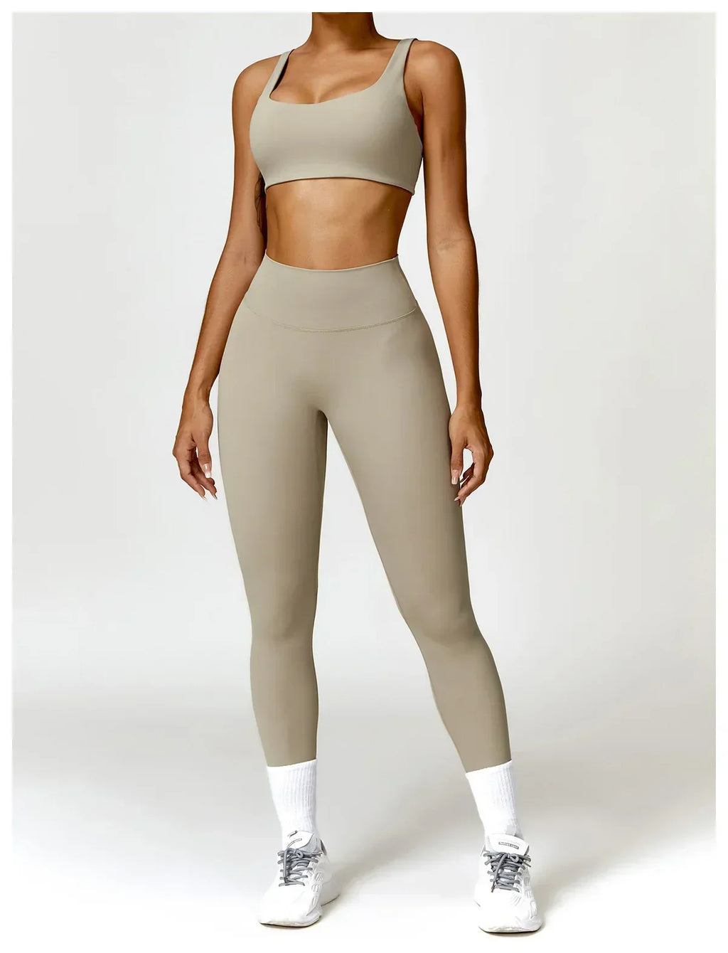 2-Piece Legging & Long Sleeve Set - Women's Yoga Tracksuit