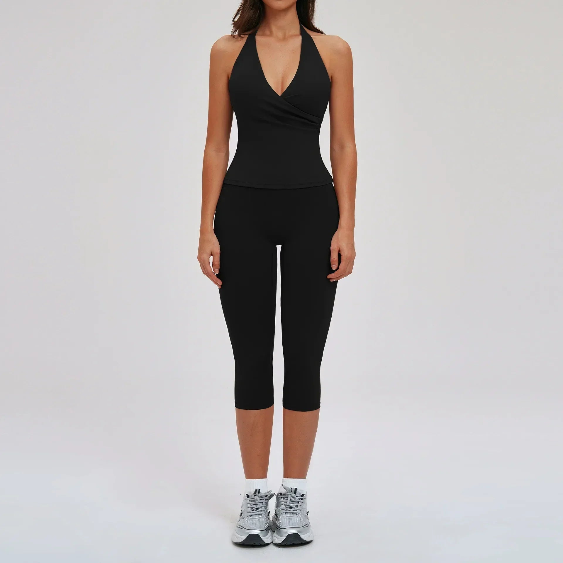 2-Piece Long Sleeve Set - Quick-Dry Yoga & Running Tracksuit
