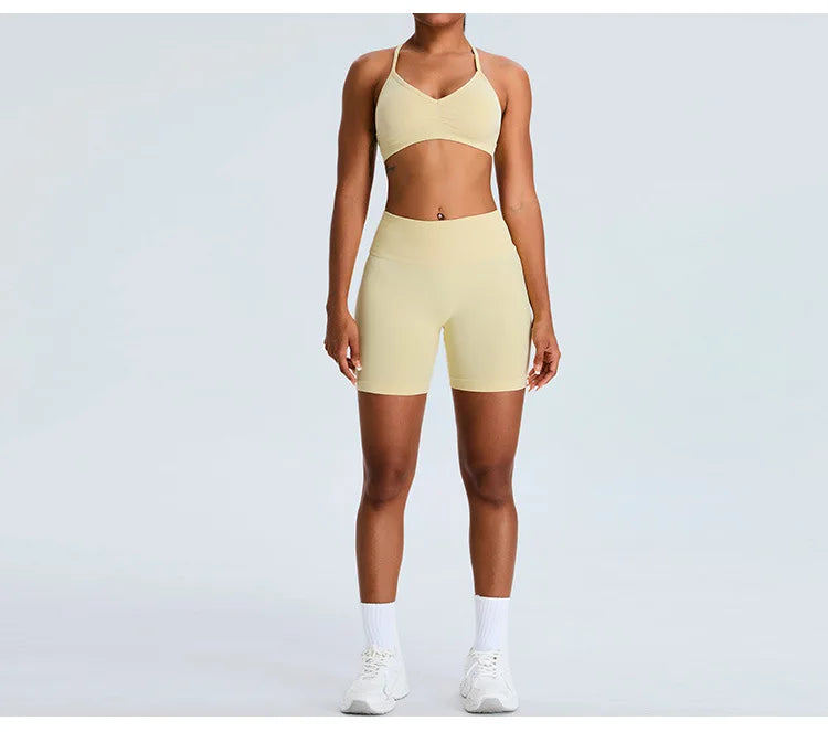 Scrunch Push-Up Sports Bra - Seamless Adjustable-Strap Tank