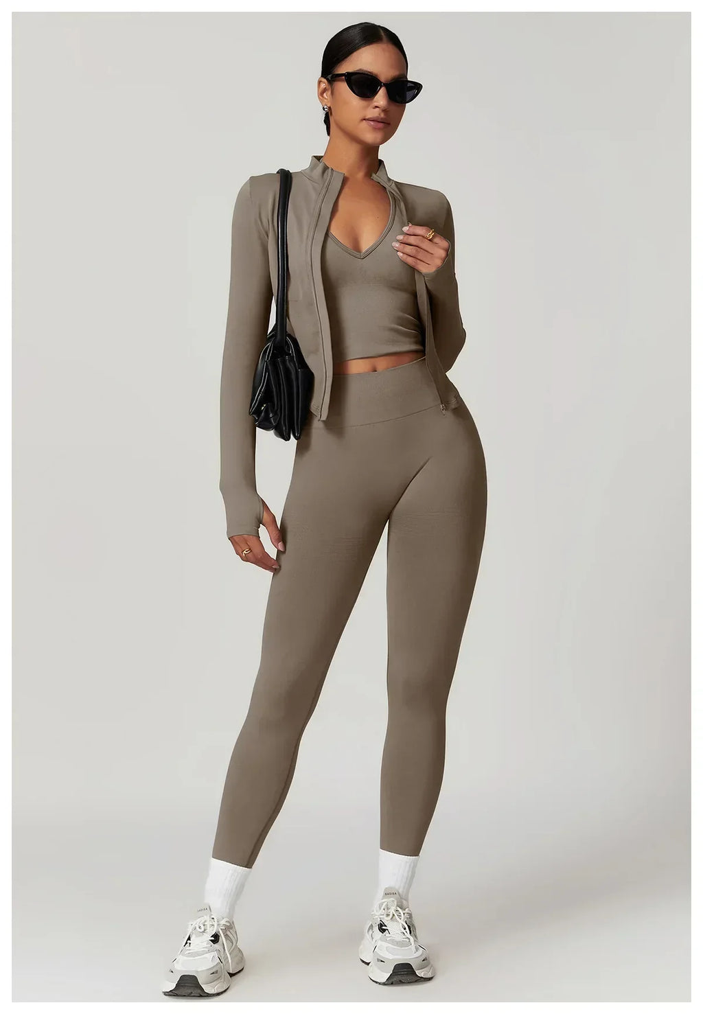 2-Piece Seamless Set - High-Waist Leggings & Top Tracksuit