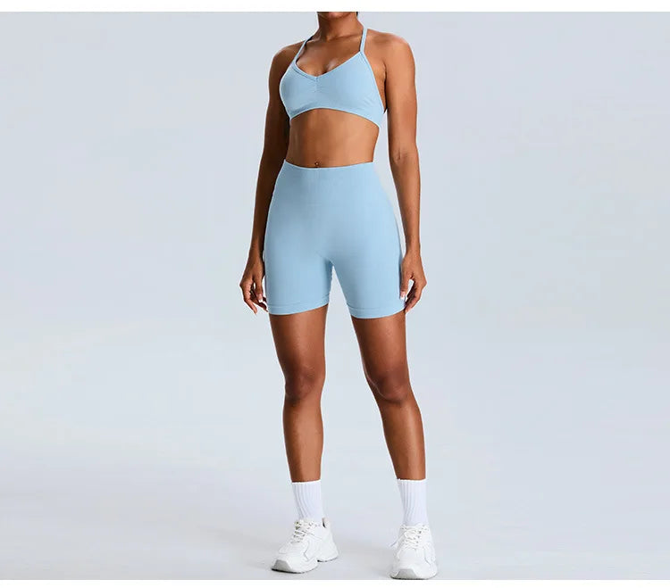 Scrunch Push-Up Sports Bra - Seamless Adjustable-Strap Tank