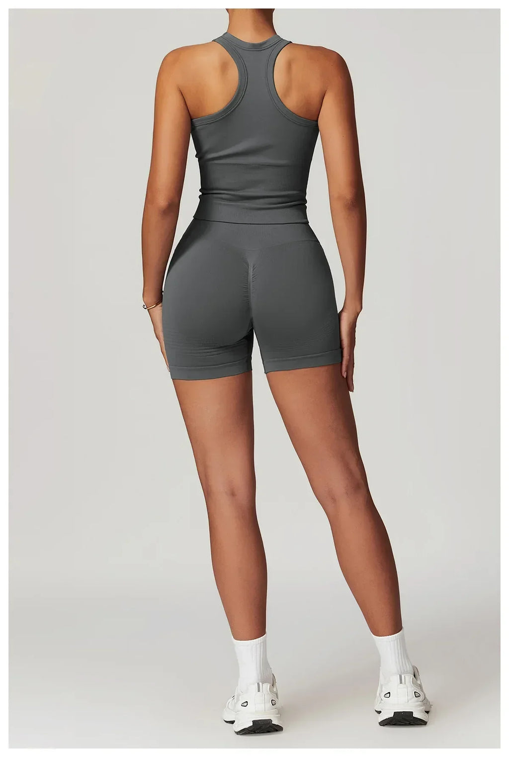 2-Piece Seamless Set - High-Waist Leggings & Top Tracksuit