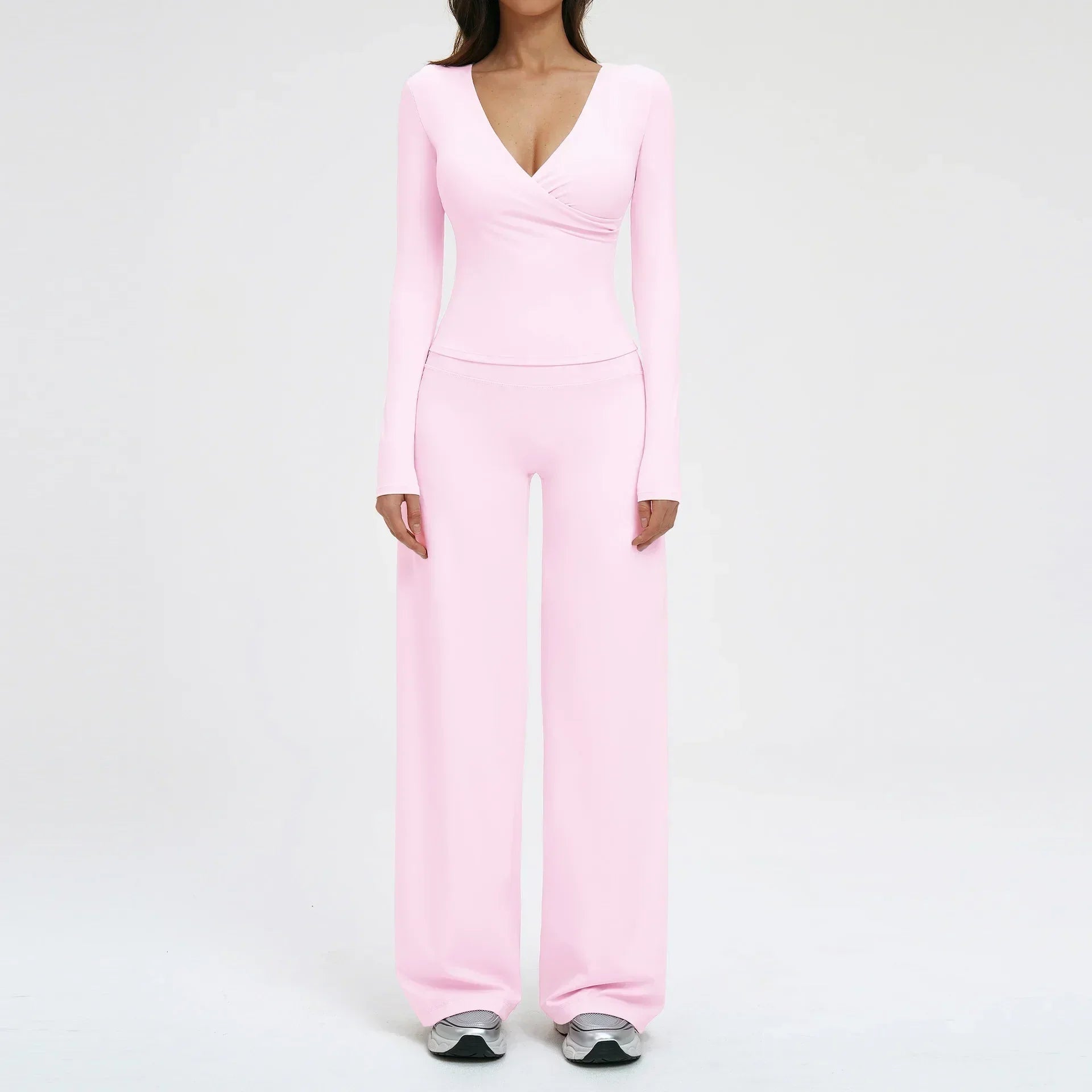 2-Piece Long Sleeve Set - Quick-Dry Yoga & Running Tracksuit