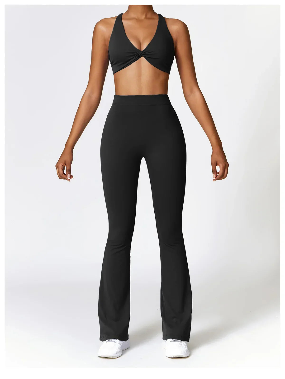 V-Hip Flare Yoga Pants - High-Waist Wide-Leg Leggings