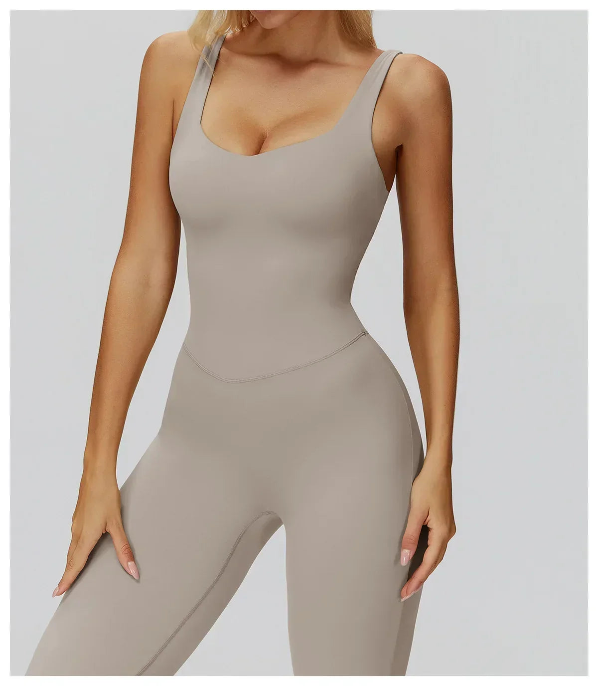Stretch Push-Up Romper - Women's Yoga & Gym Tracksuit Set
