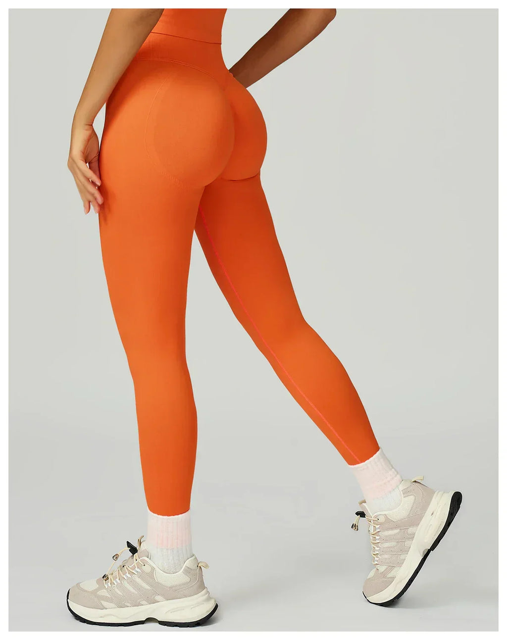Seamless High-Waist Leggings - Breathable Yoga & Running Tights