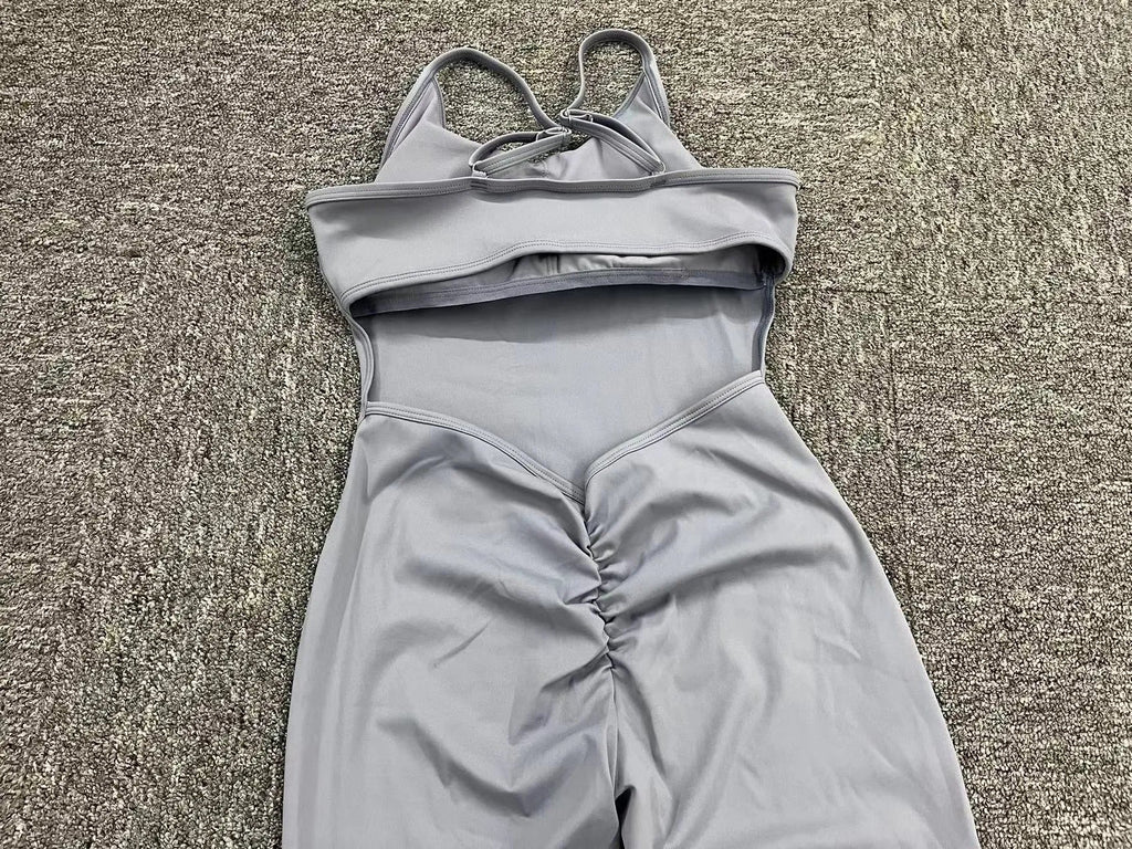 Running Overalls Romper - Women's Gym & Yoga Jumpsuit