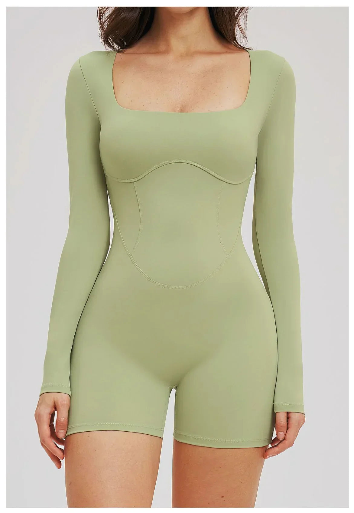 Backless Scrunch Romper - Short-Sleeve Push-Up Bodysuit