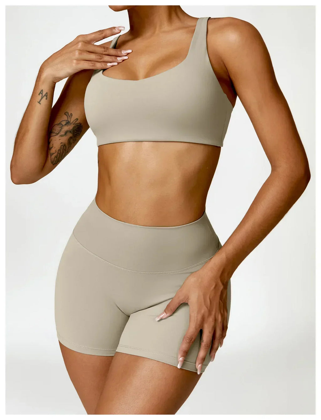 2-Piece Legging & Long Sleeve Set - Women's Yoga Tracksuit