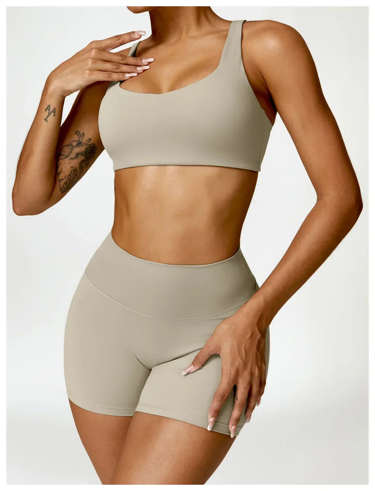 2-Piece Legging & Long Sleeve Set - Women's Yoga Tracksuit