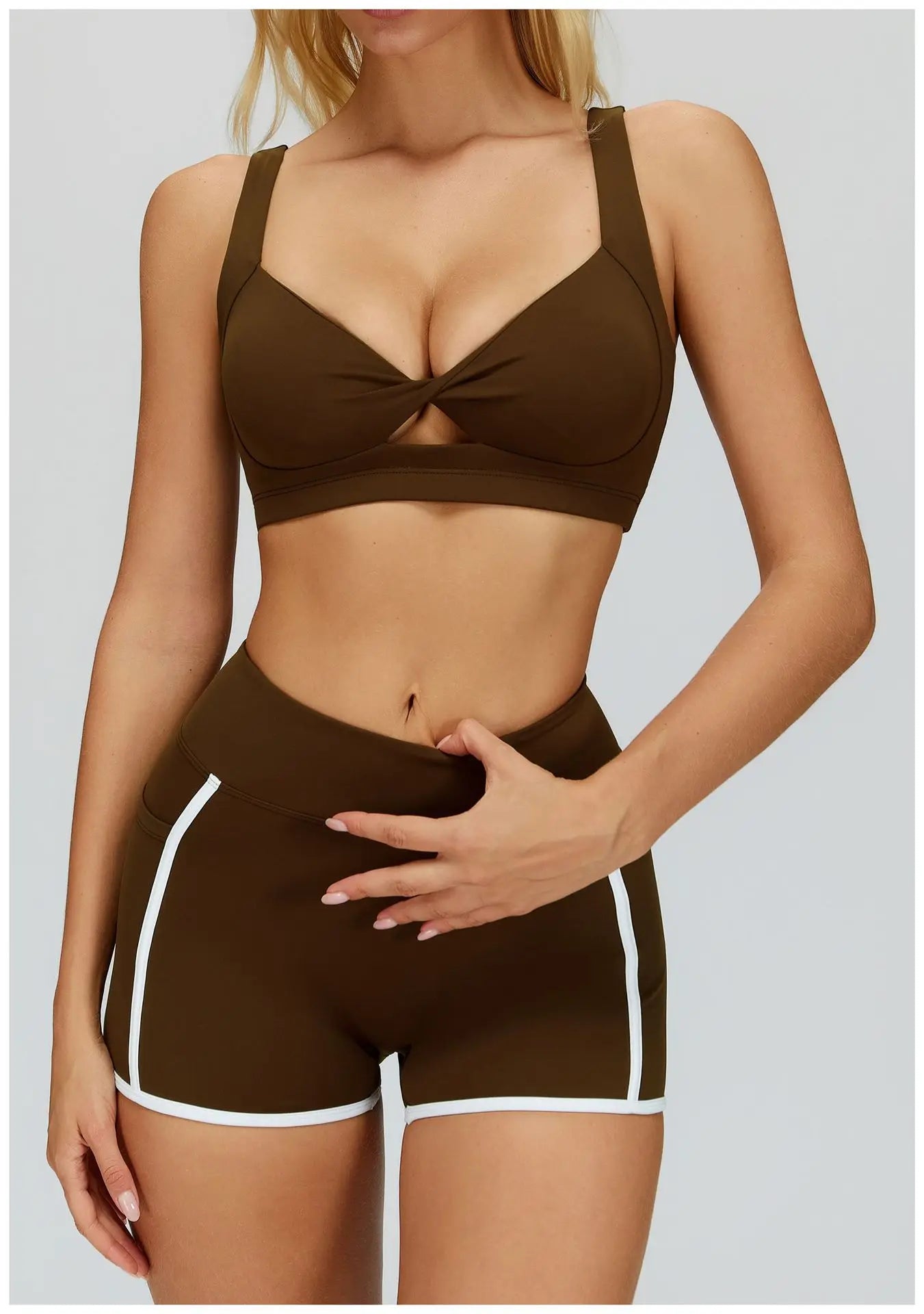 Backless Push-Up Sports Bra - Women's Athletic Crop Top