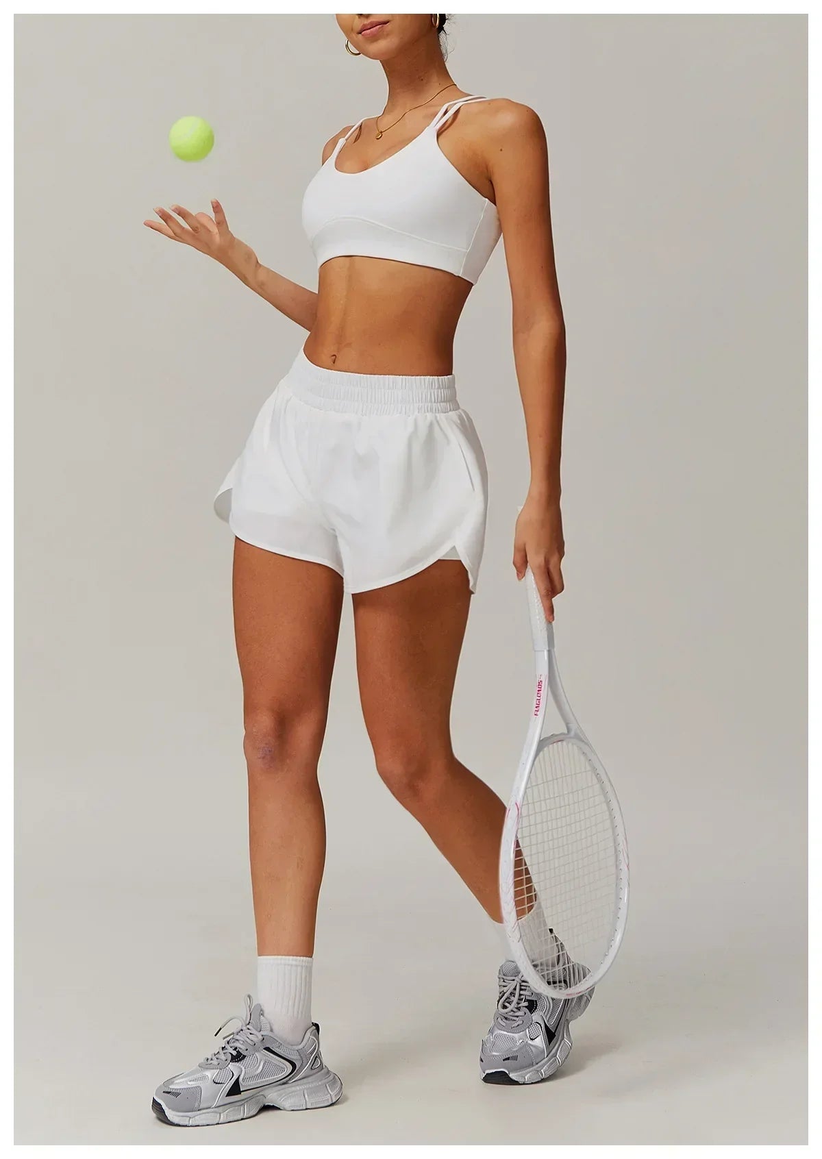 Criss-Cross Back Sports Bra - High-Support Padded Bralette