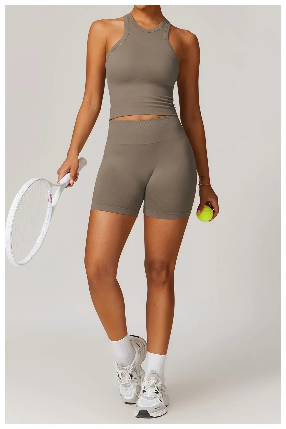 2-Piece Seamless Set - High-Waist Leggings & Top Tracksuit