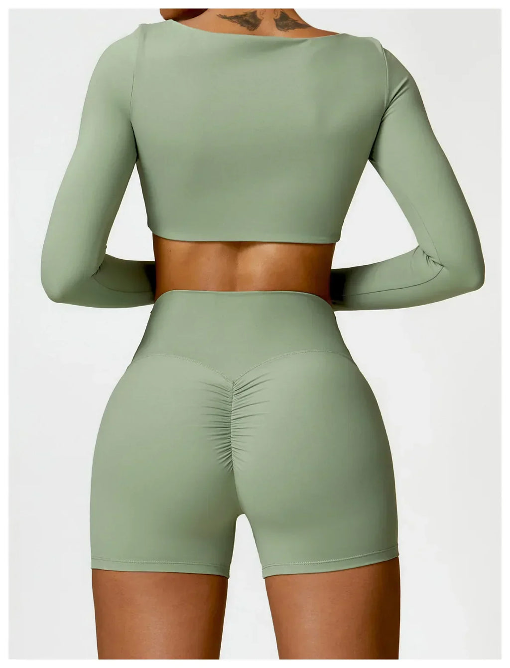 2-Piece Legging & Long Sleeve Set - Women's Yoga Tracksuit