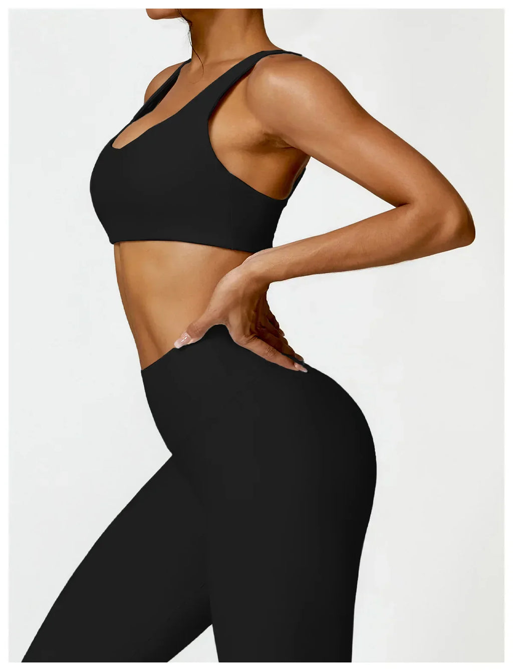 2-Piece Legging & Long Sleeve Set - Women's Yoga Tracksuit
