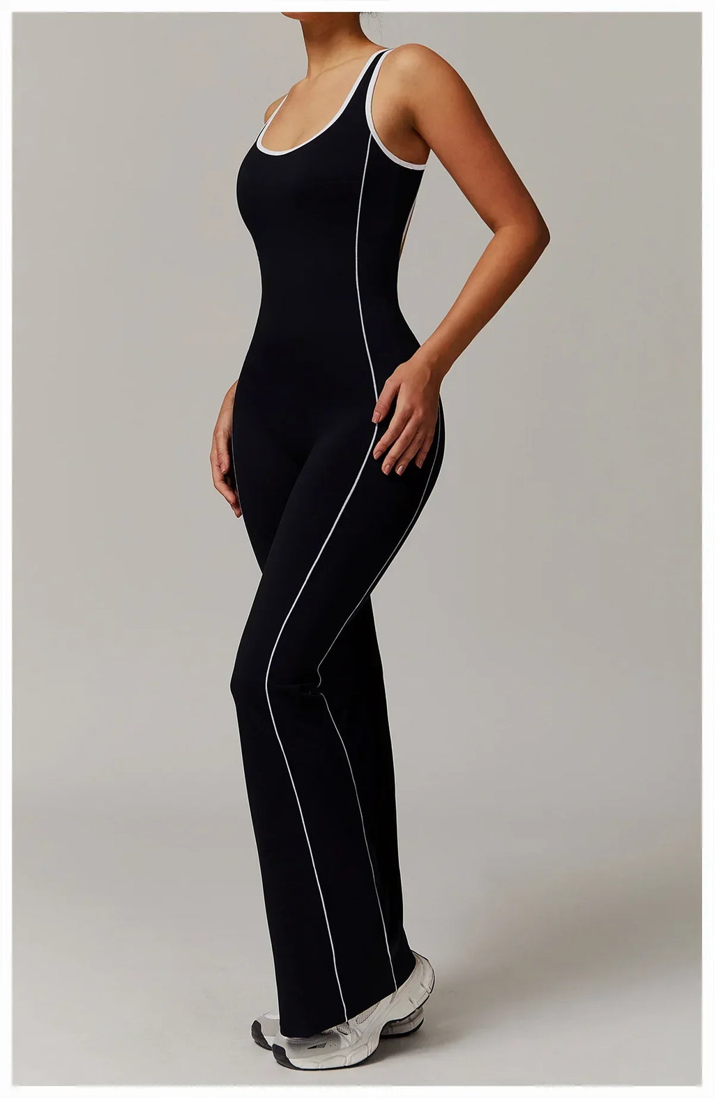 Zip-Up Skort Romper - Women's Gym & Yoga Jumpsuit