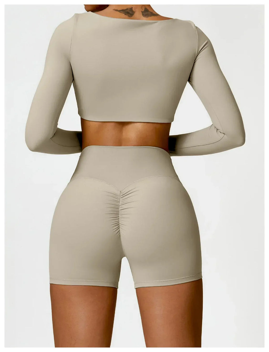 2-Piece Legging & Long Sleeve Set - Women's Yoga Tracksuit