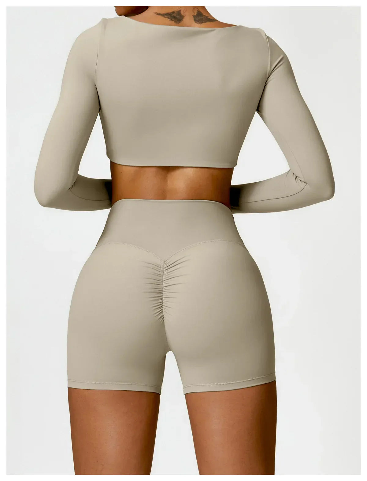 2-Piece Legging & Long Sleeve Set - Women's Yoga Tracksuit