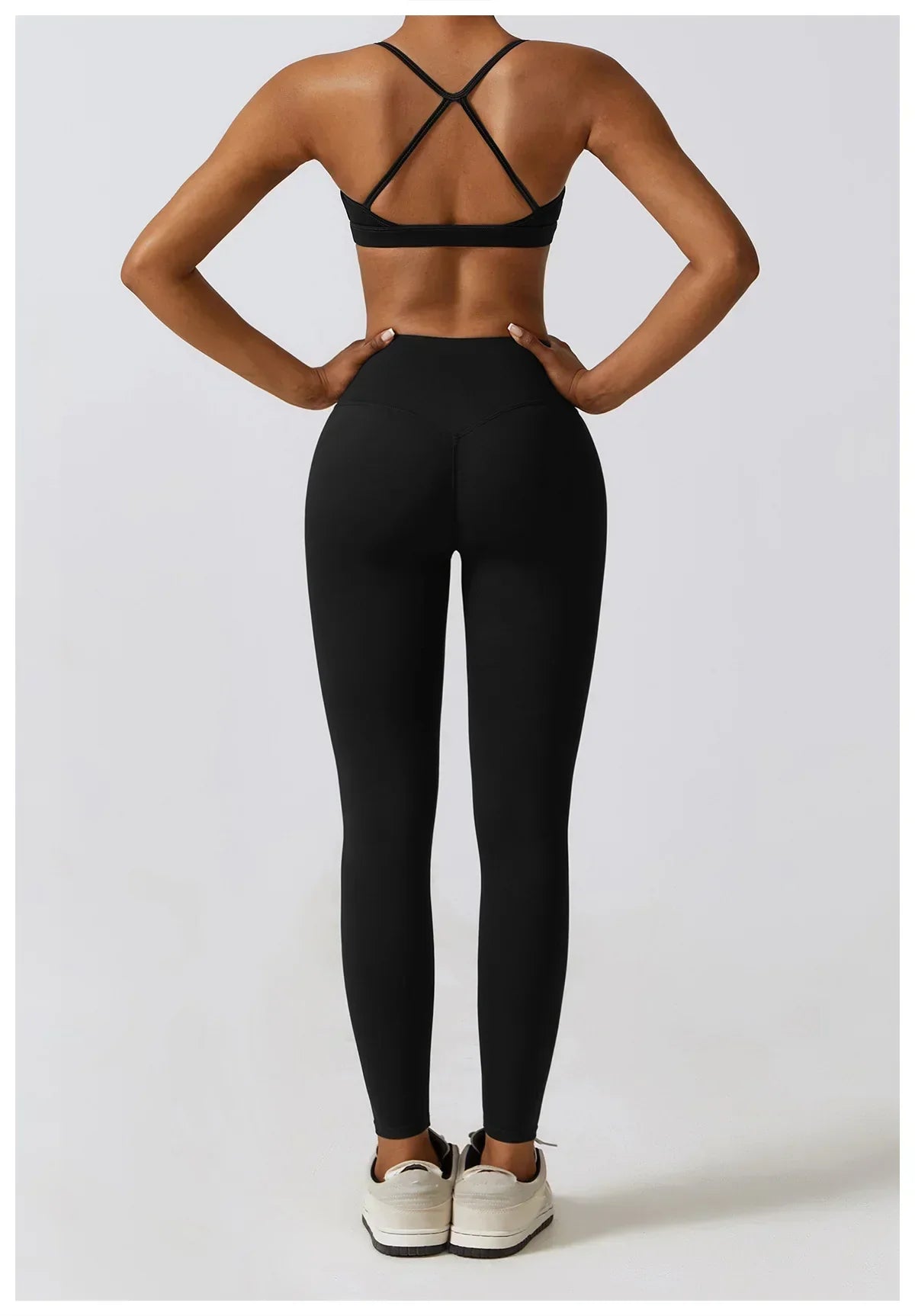 2/3-Piece Activewear Set - Leggings, Bra & Long Sleeve Top