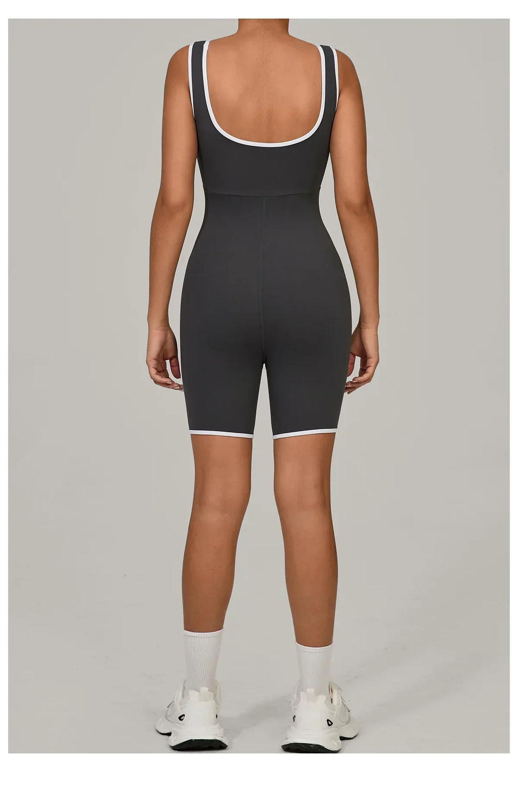 Color-Block Sleeveless Romper - Women's Quick-Dry Yoga Jumpsuit