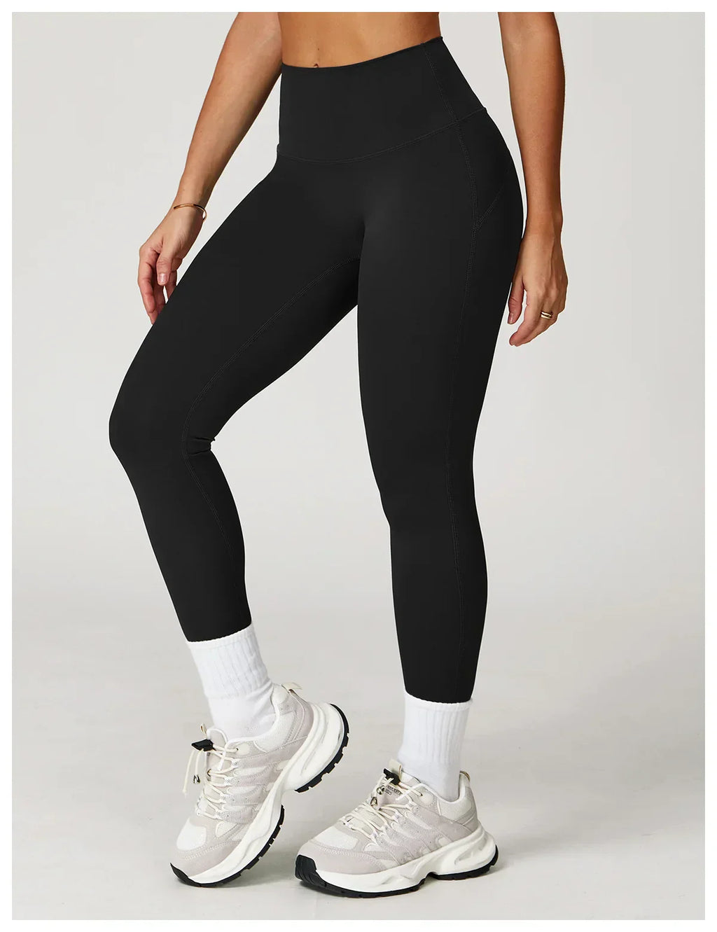 High-Waist Yoga Leggings - Breathable Running Tights