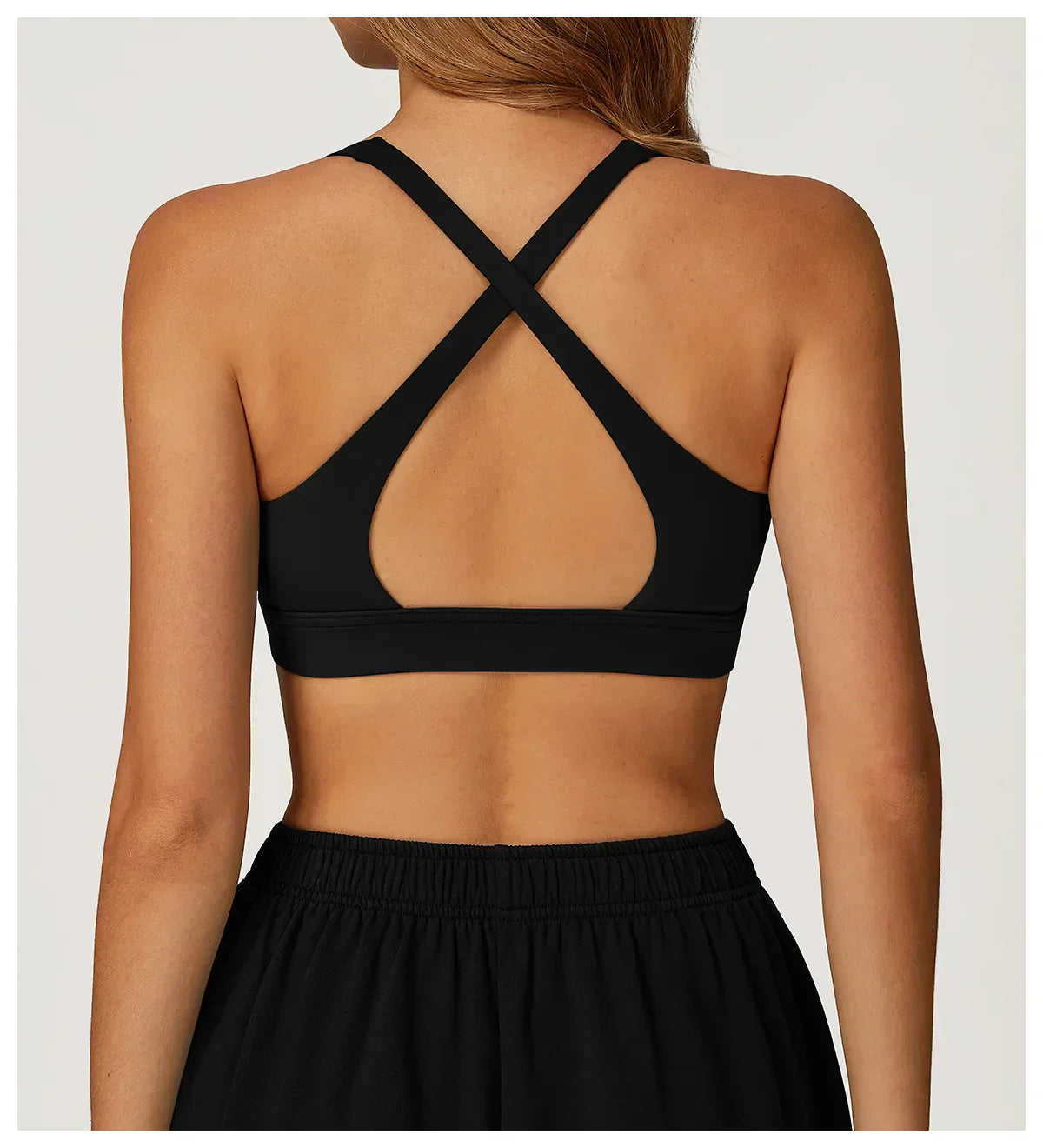 Backless Push-Up Fitness Bra - Athletic Crop Top