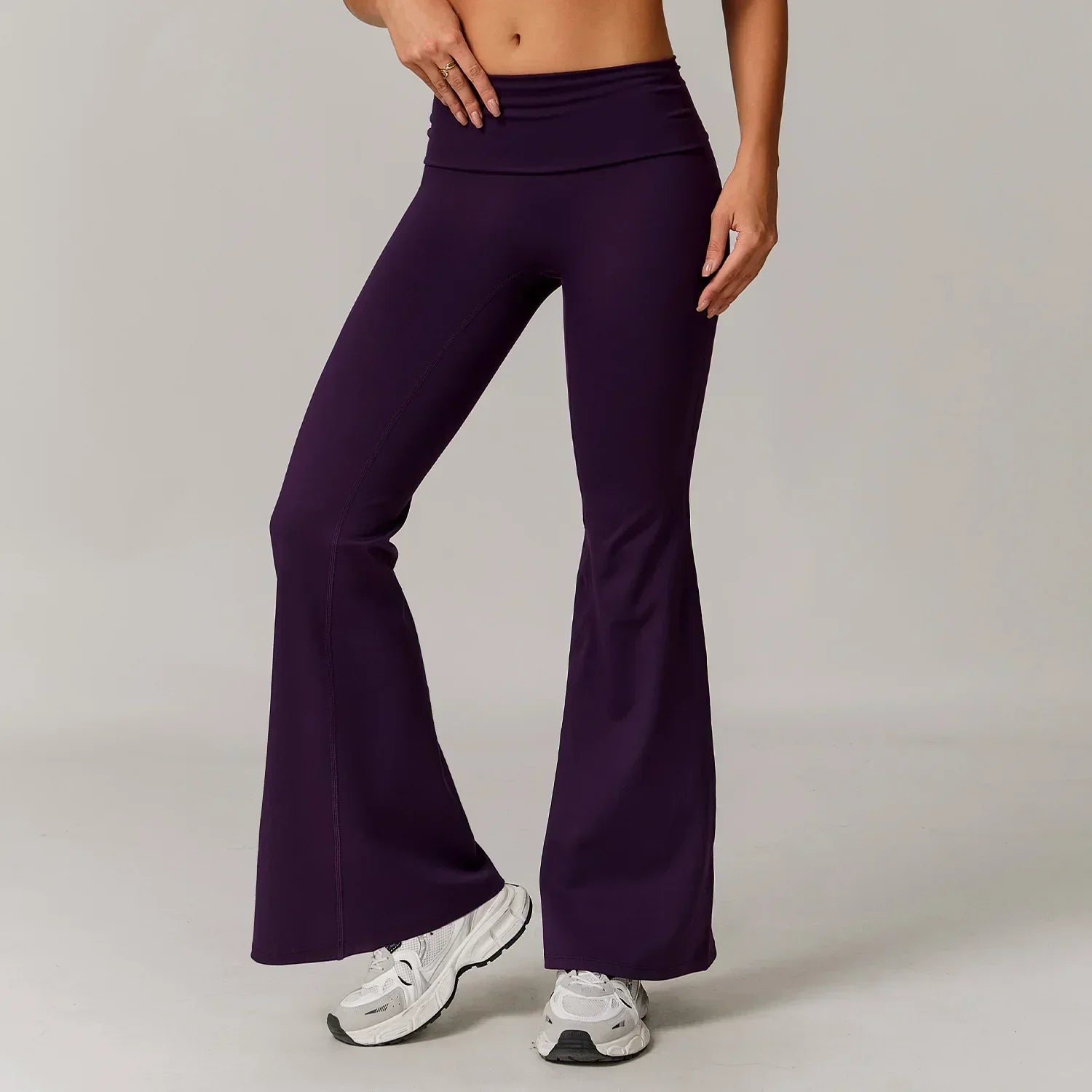 High-Waist Flare Leggings - Tummy-Control Wide-Leg Yoga Pants