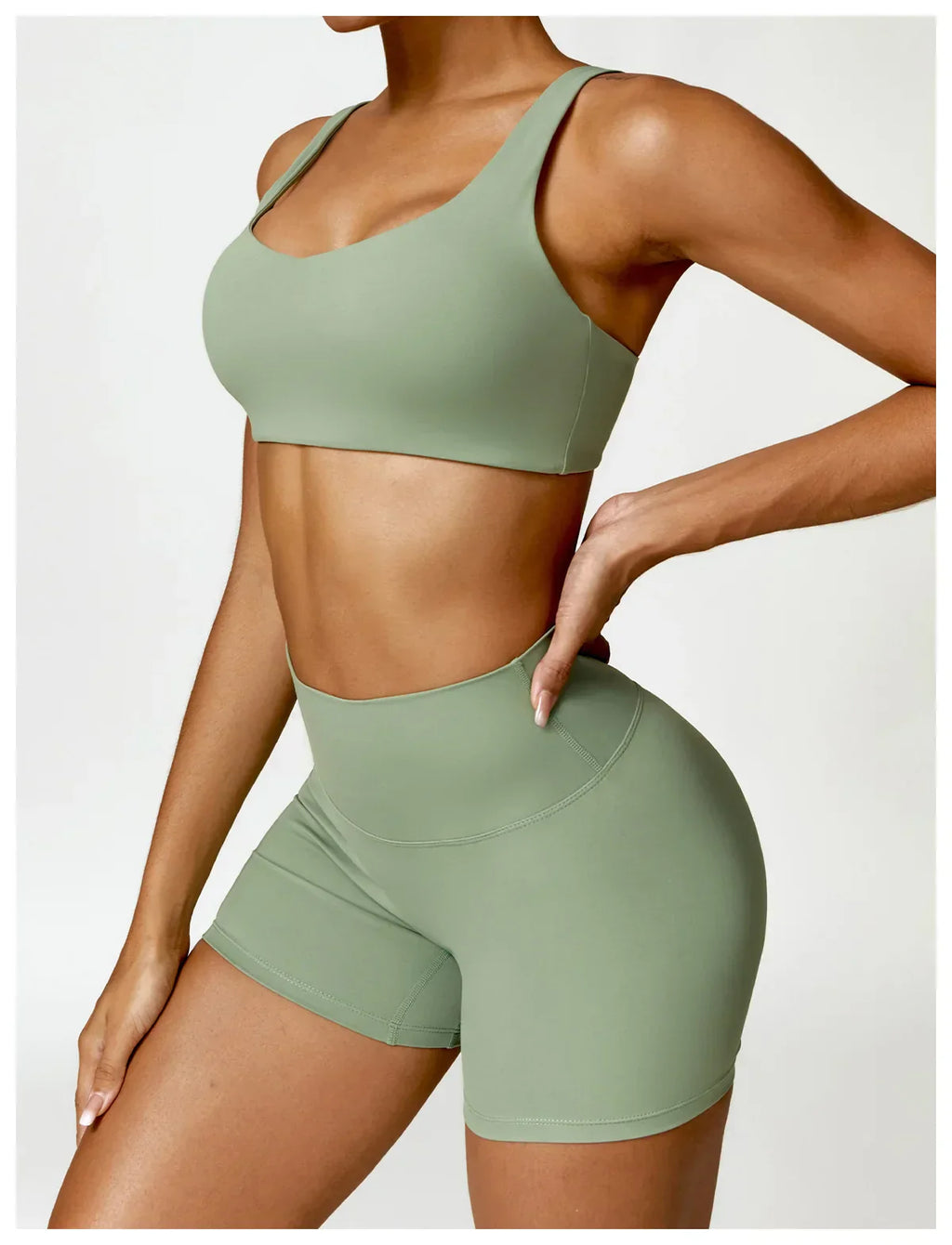 2-Piece Legging & Long Sleeve Set - Women's Yoga Tracksuit