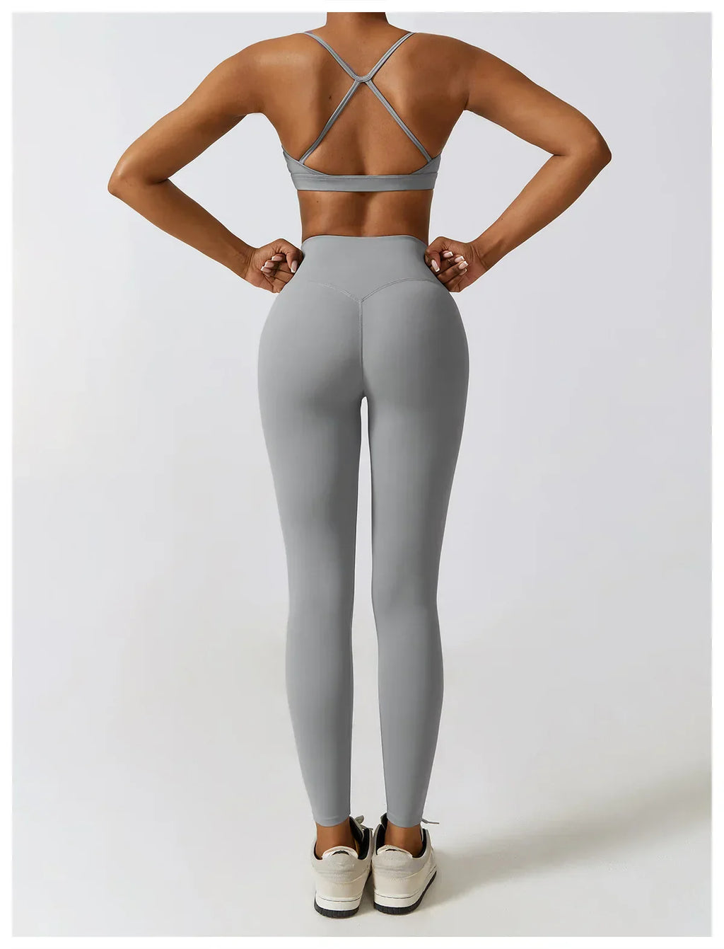 2/3-Piece Activewear Set - Leggings, Bra & Long Sleeve Top